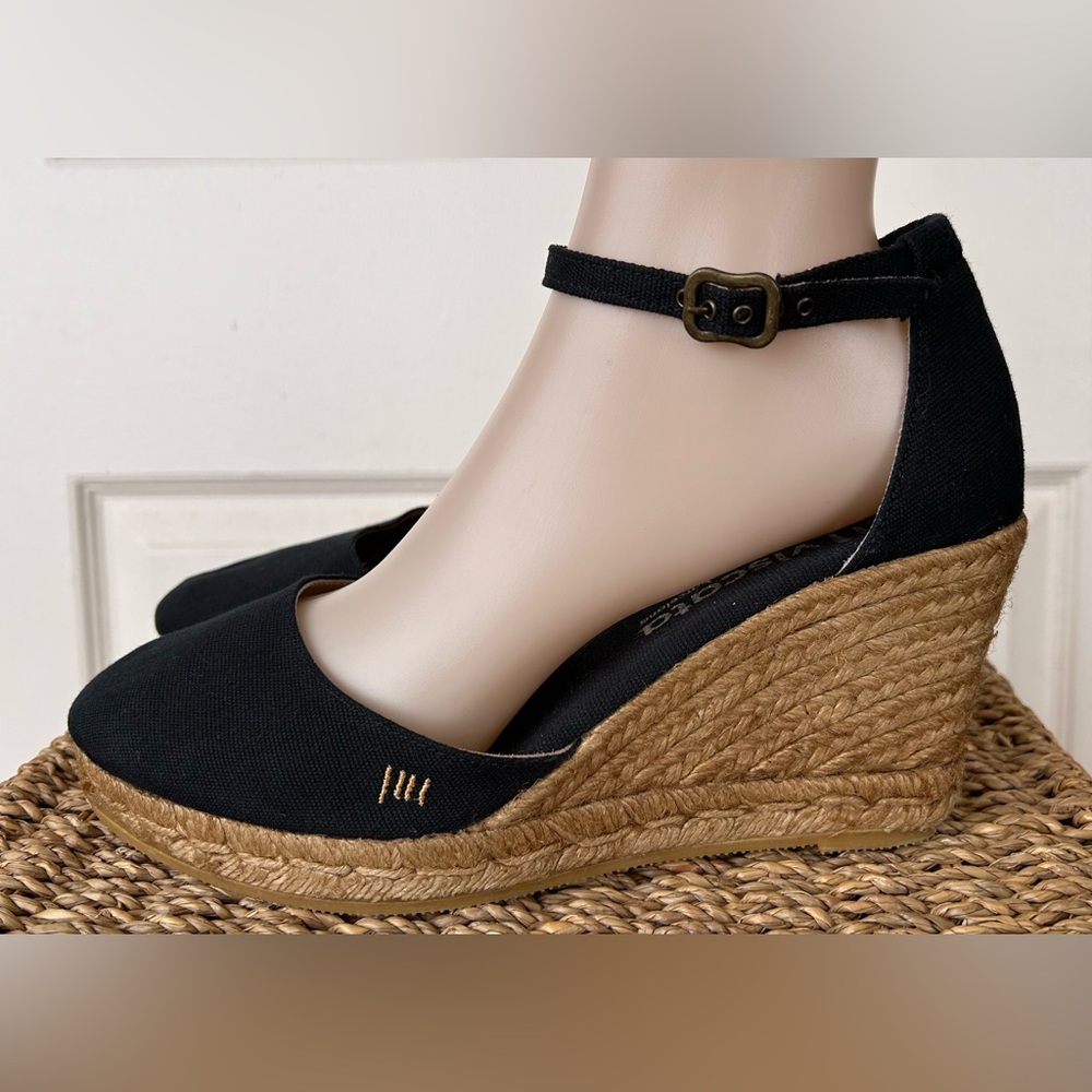 Viscata Brand Women’s Espadrille Wedges Closed Toe Adjustable Buckle Size‎ EU 41